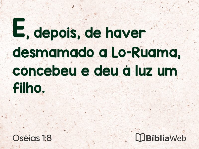 Oséias 1:8 em imagem para compartilhar