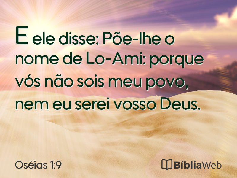 Oséias 1:9 em imagem para compartilhar