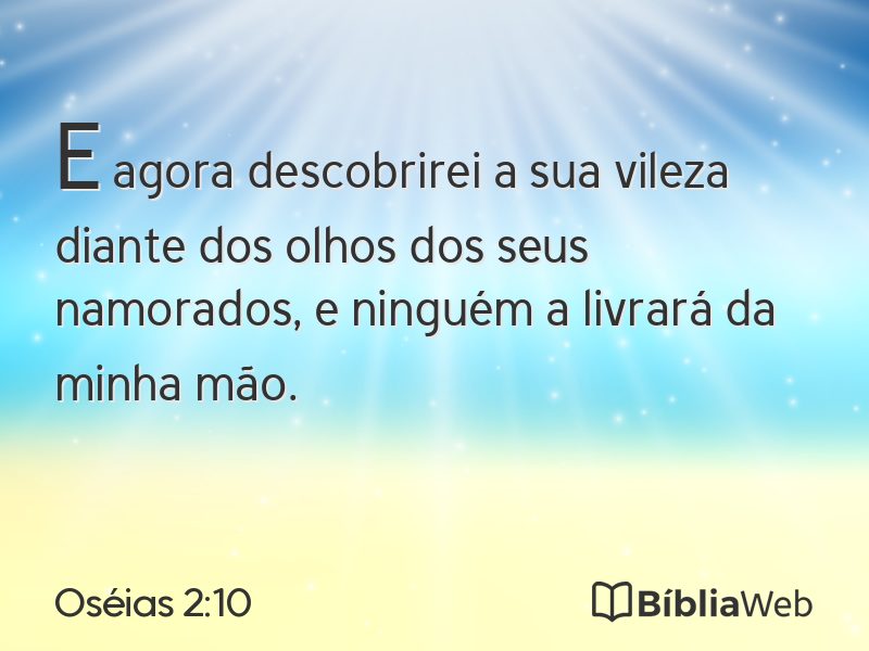Oséias 2:10 em imagem para compartilhar