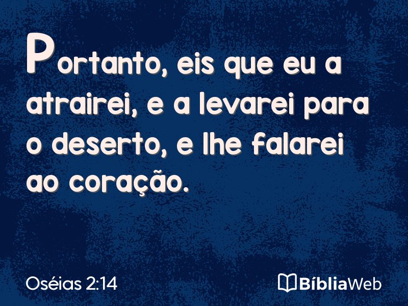 Oséias 2:14 em imagem para compartilhar