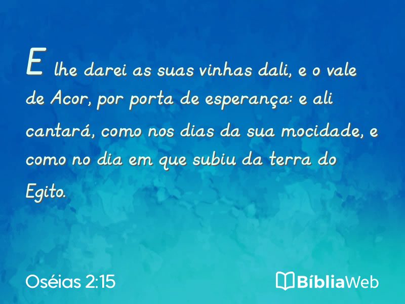Oséias 2:15 em imagem para compartilhar
