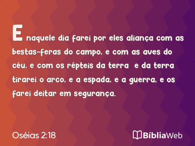 Oséias 2:18 em imagem para compartilhar