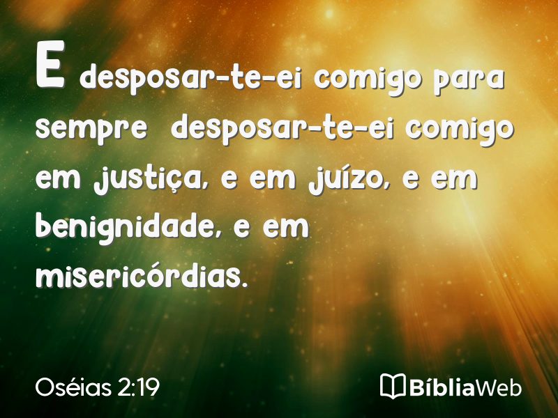 Oséias 2:19 em imagem para compartilhar