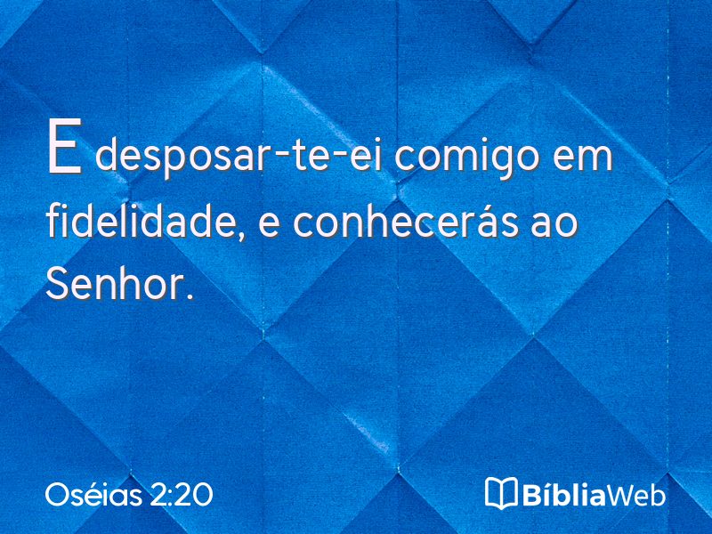 Oséias 2:20 em imagem para compartilhar