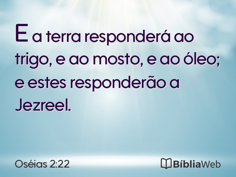 Oséias 2:22 em imagem para compartilhar