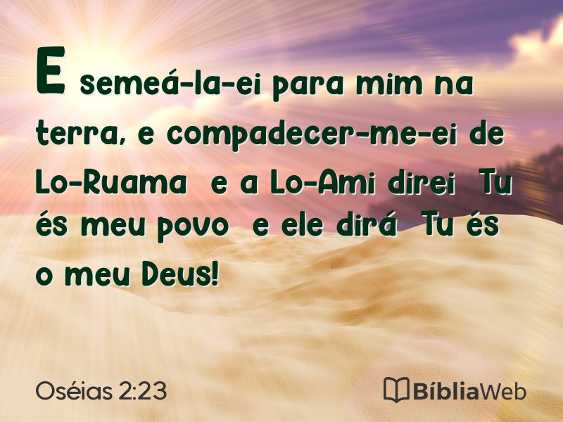 Oséias 2:23 em imagem para compartilhar