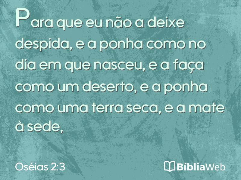 Oséias 2:3 em imagem para compartilhar