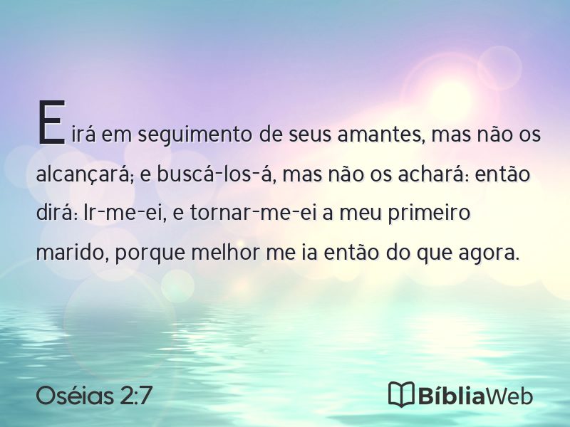 Oséias 2:7 em imagem para compartilhar