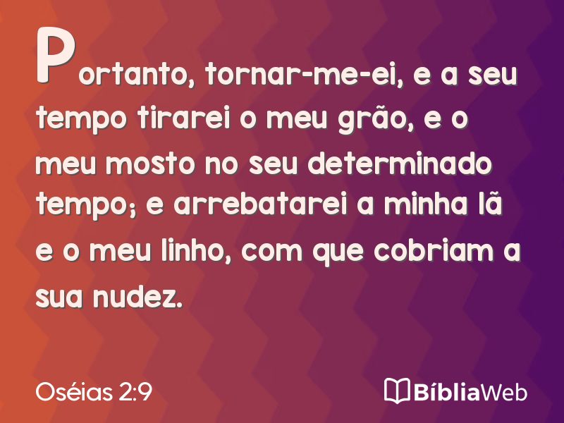 Oséias 2:9 em imagem para compartilhar