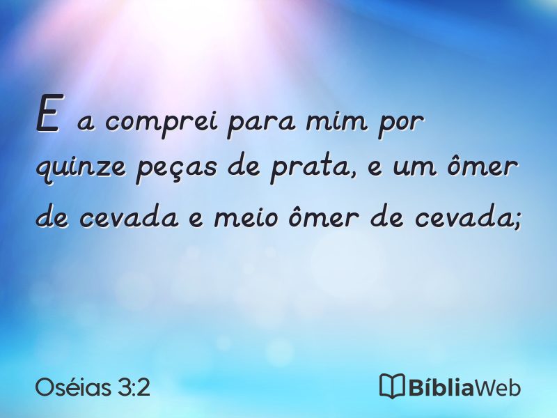 Oséias 3:2 em imagem para compartilhar