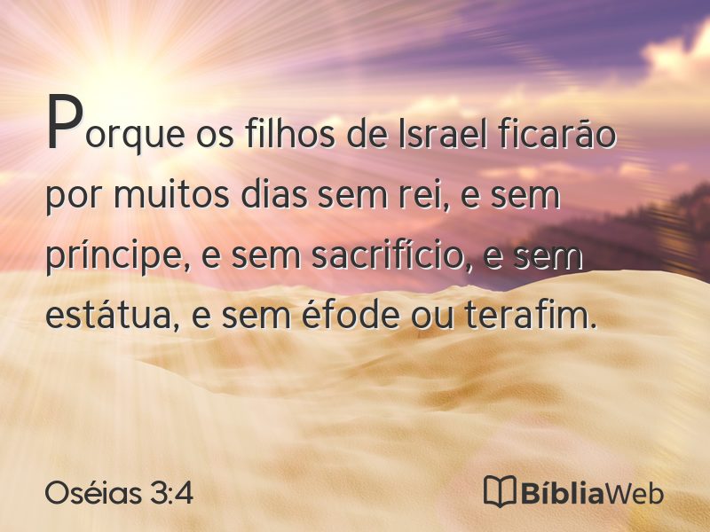 Oséias 3:4 em imagem para compartilhar