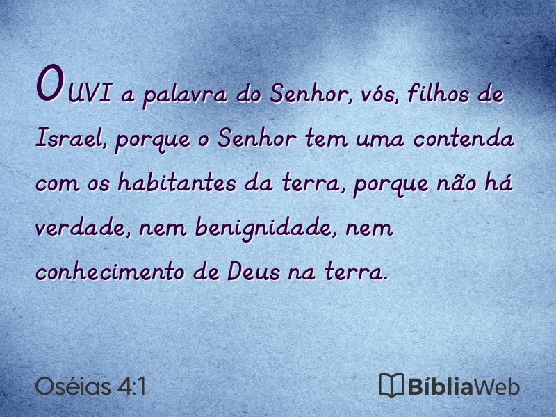 Oséias 4:1 em imagem para compartilhar