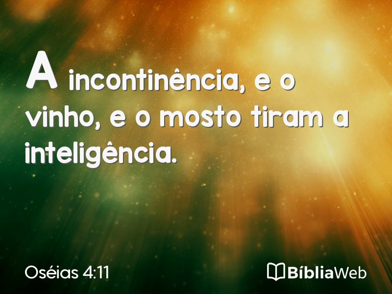 Oséias 4:11 em imagem para compartilhar