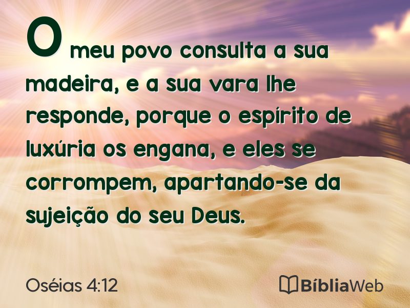 Oséias 4:12 em imagem para compartilhar