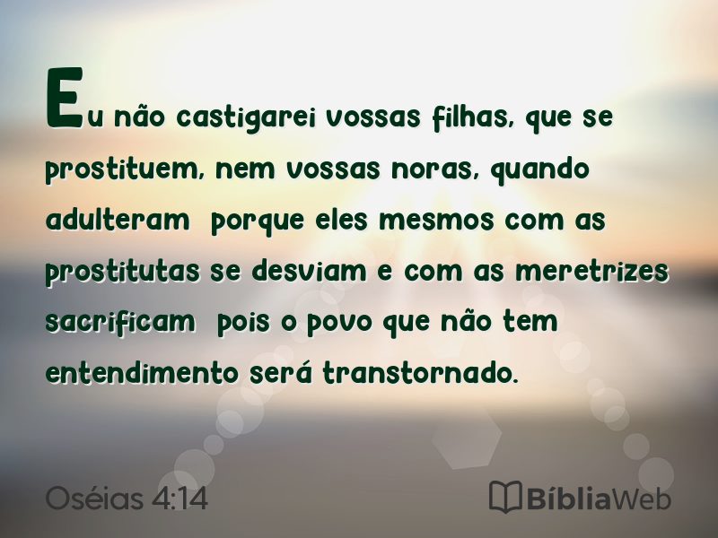 Oséias 4:14 em imagem para compartilhar