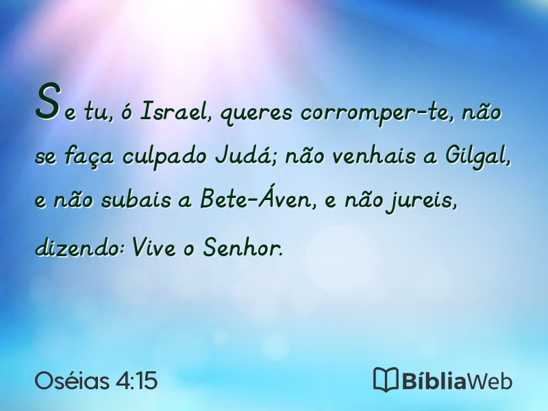 Oséias 4:15 em imagem para compartilhar