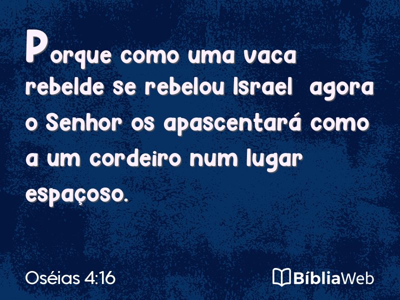 Oséias 4:16 em imagem para compartilhar