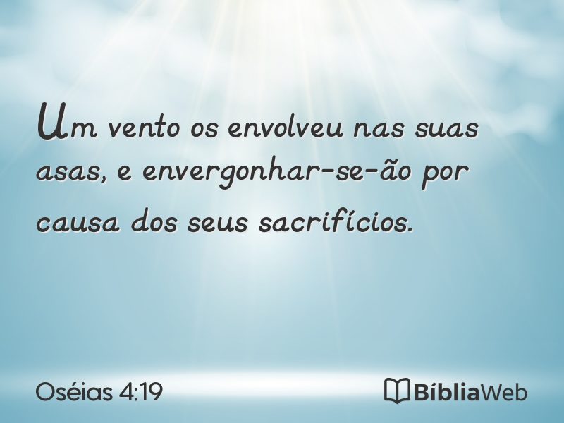 Oséias 4:19 em imagem para compartilhar
