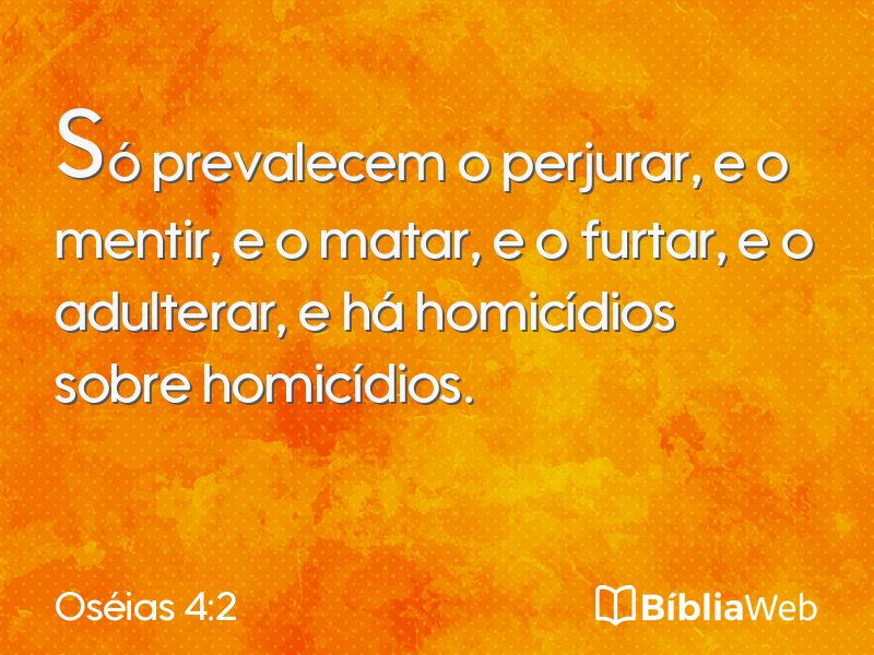 Oséias 4:2 em imagem para compartilhar