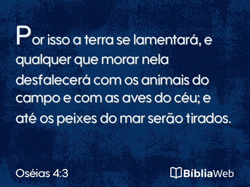 Oséias 4:3 em imagem para compartilhar
