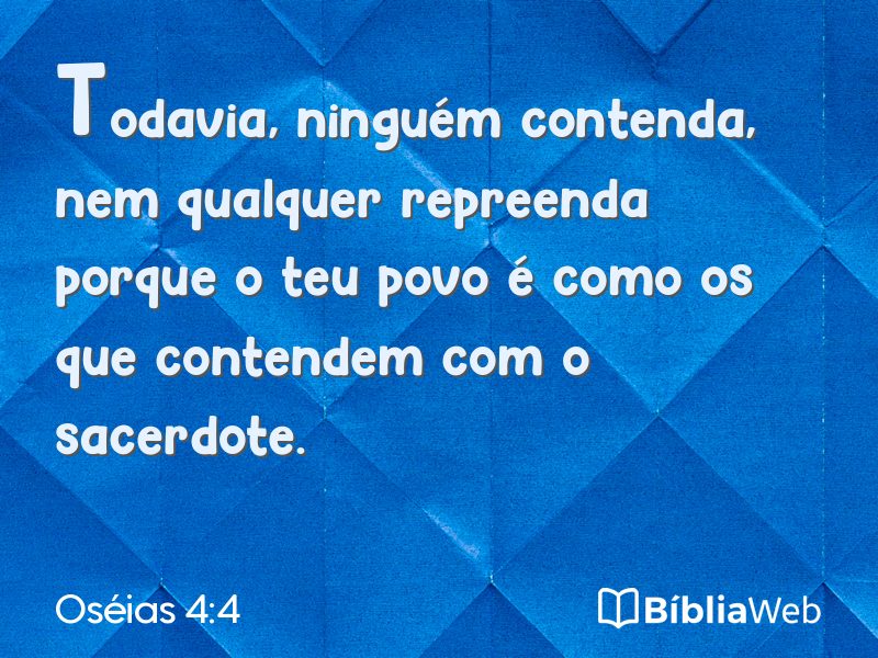 Oséias 4:4 em imagem para compartilhar