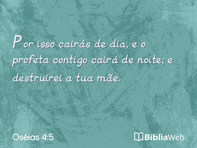 Oséias 4:5 em imagem para compartilhar