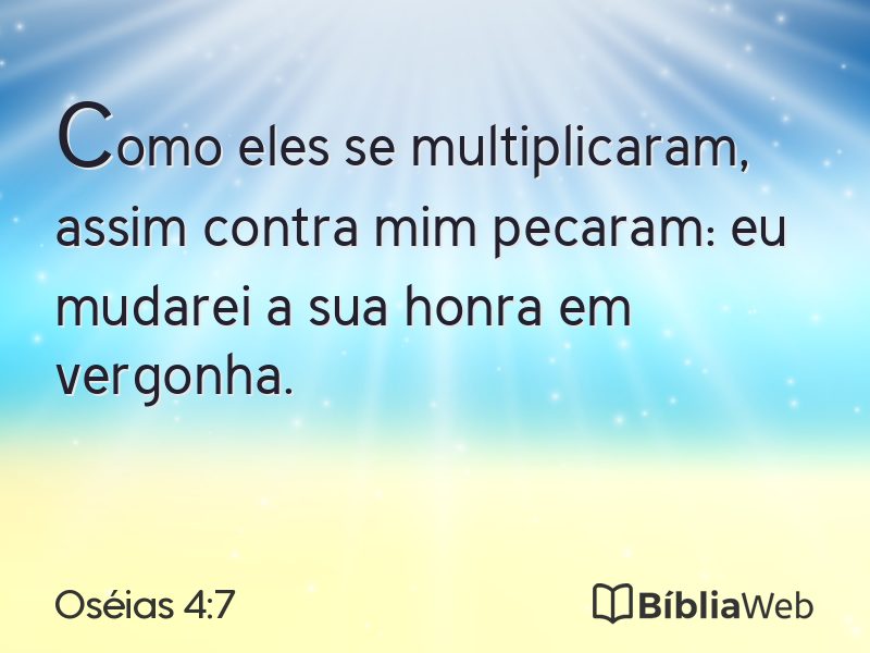 Oséias 4:7 em imagem para compartilhar