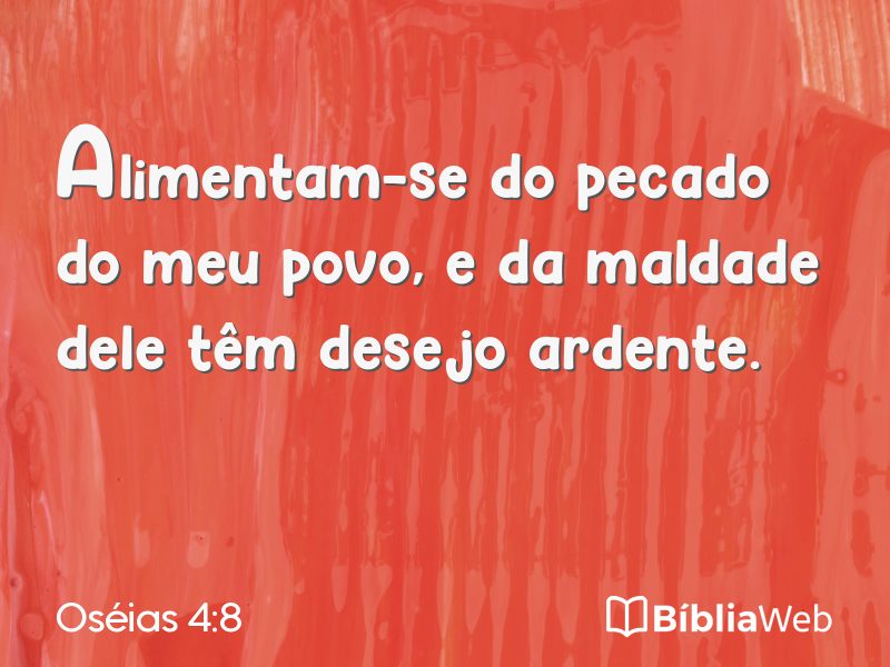 Oséias 4:8 em imagem para compartilhar