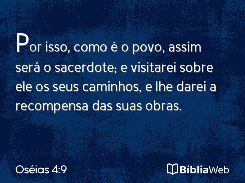 Oséias 4:9 em imagem para compartilhar