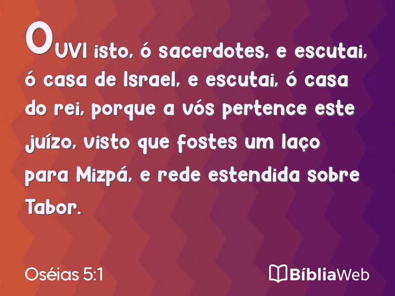 Oséias 5:1 em imagem para compartilhar