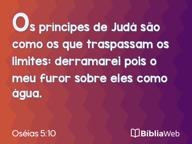Oséias 5:10 em imagem para compartilhar