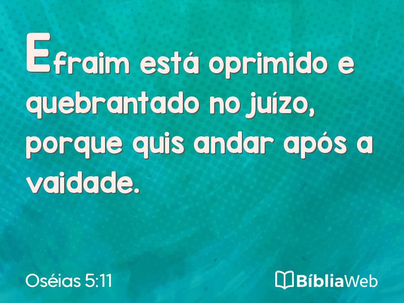 Oséias 5:11 em imagem para compartilhar