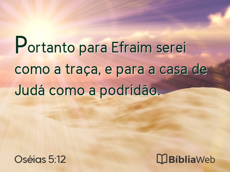 Oséias 5:12 em imagem para compartilhar