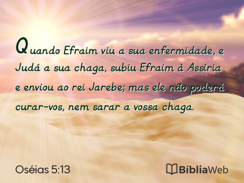 Oséias 5:13 em imagem para compartilhar