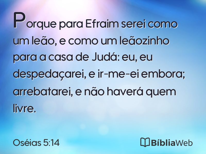 Oséias 5:14 em imagem para compartilhar