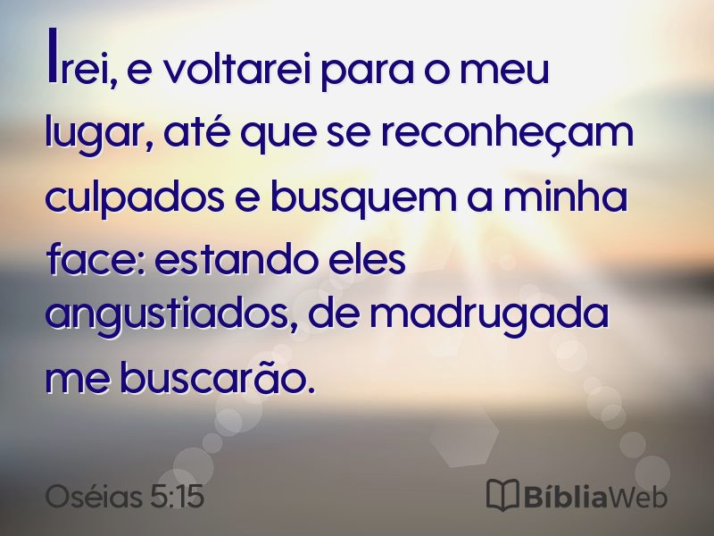 Oséias 5:15 em imagem para compartilhar