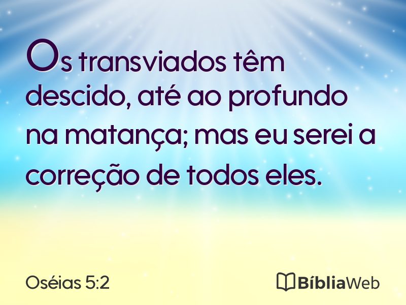 Oséias 5:2 em imagem para compartilhar