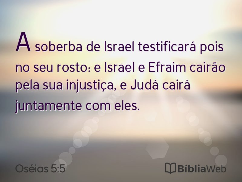 Oséias 5:5 em imagem para compartilhar