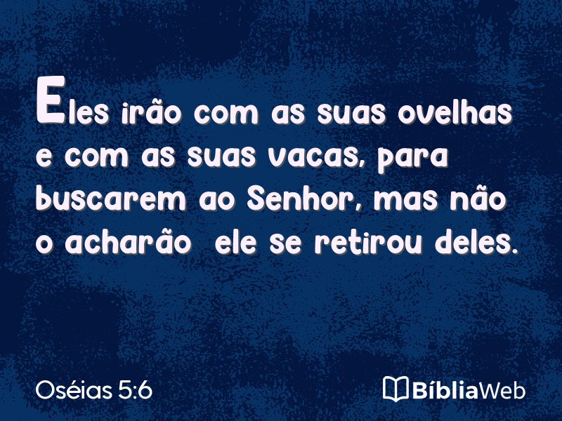 Oséias 5:6 em imagem para compartilhar