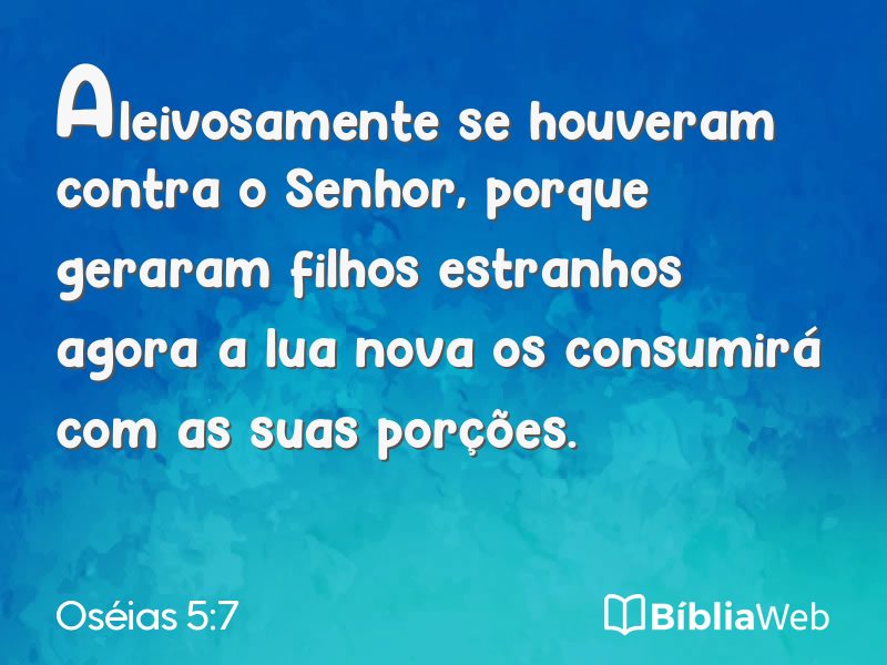 Oséias 5:7 em imagem para compartilhar