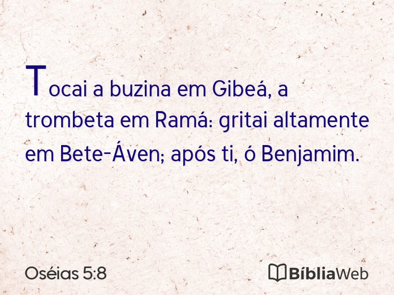 Oséias 5:8 em imagem para compartilhar
