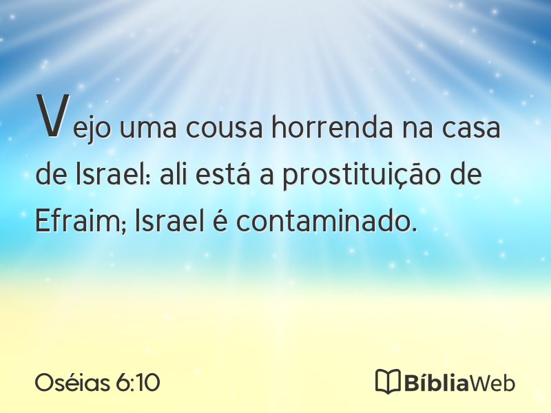 Oséias 6:10 em imagem para compartilhar