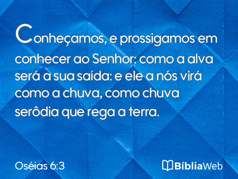 Oséias 6:3 em imagem para compartilhar