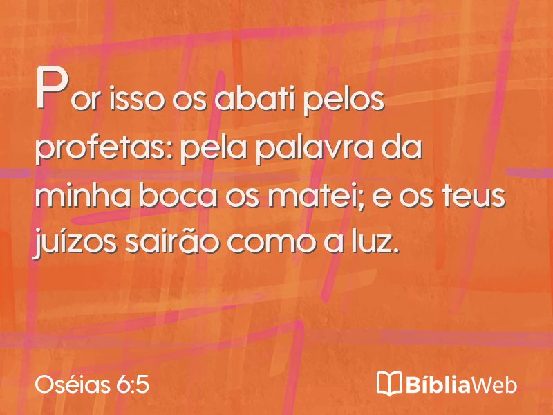 Oséias 6:5 em imagem para compartilhar