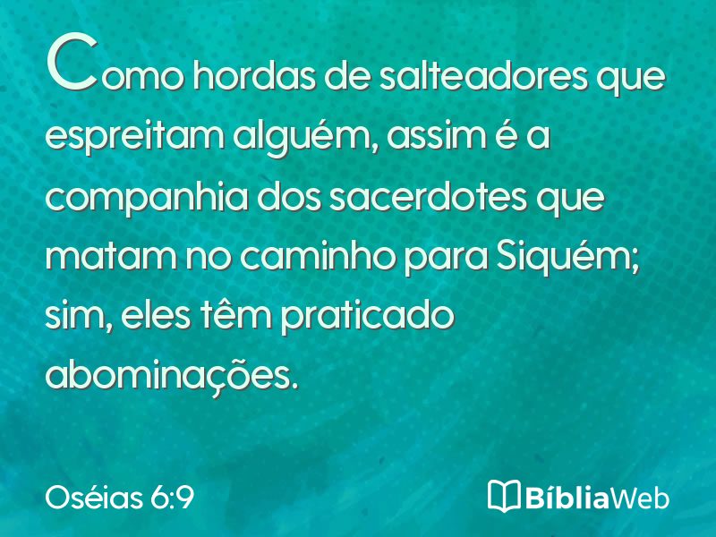 Oséias 6:9 em imagem para compartilhar
