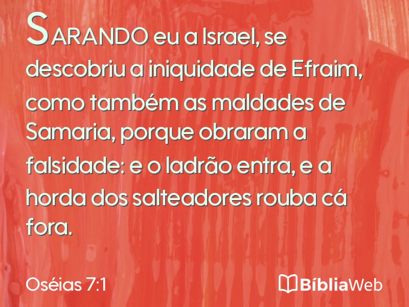 Oséias 7:1 em imagem para compartilhar