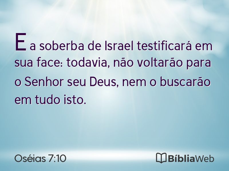 Oséias 7:10 em imagem para compartilhar