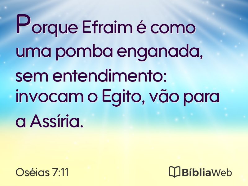 Oséias 7:11 em imagem para compartilhar