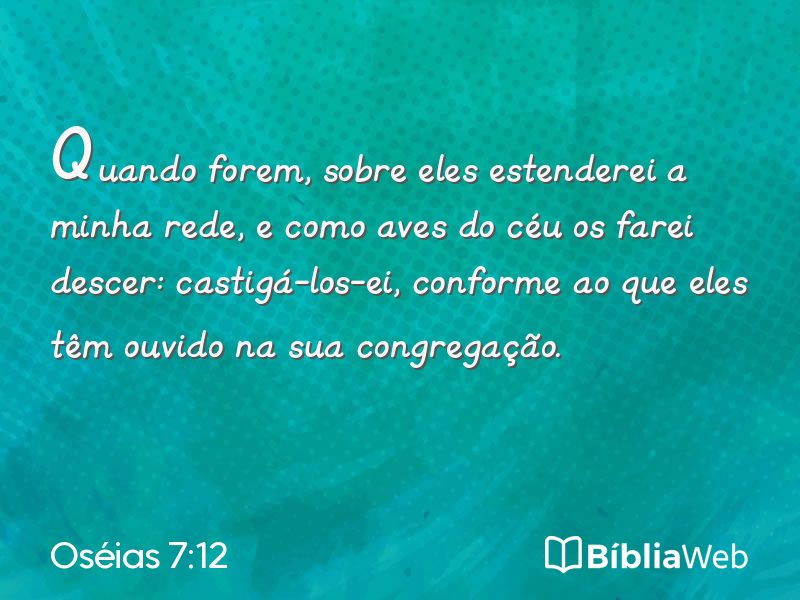 Oséias 7:12 em imagem para compartilhar