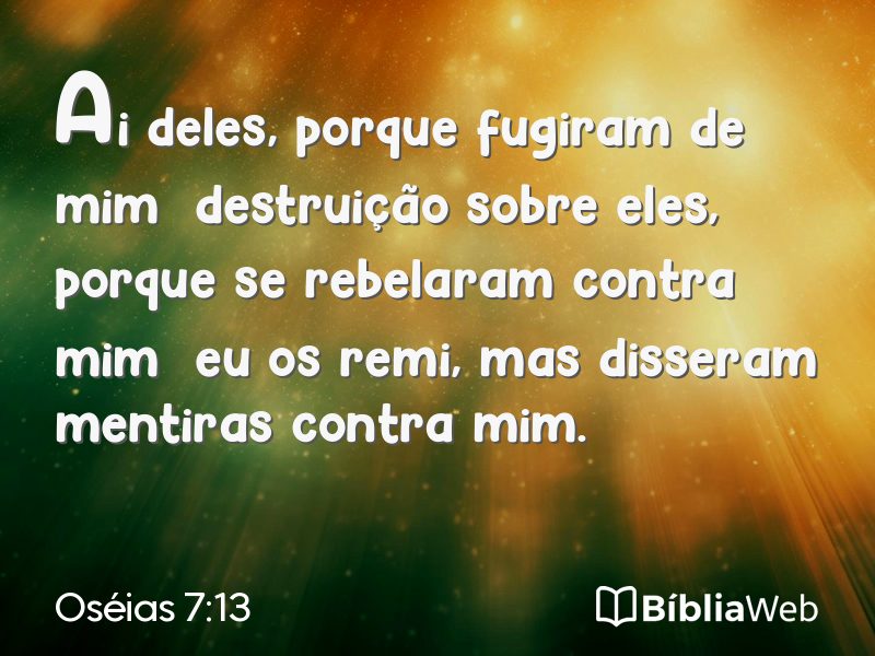 Oséias 7:13 em imagem para compartilhar
